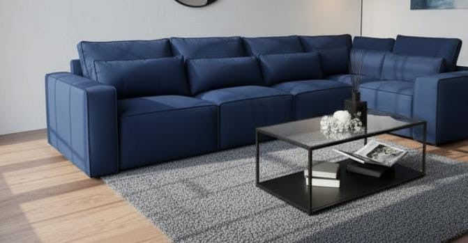 Belgravia Velvet Corner Chaise Sofa – view 1