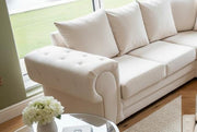 Colosseum Cream Velvet Corner Sofa – view 7
