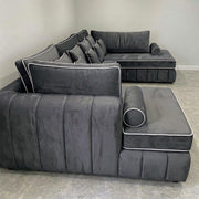 Atrium Large Velvet U Sofa – view 9