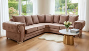 Colosseum Grey Velvet Corner Sofa – view 5