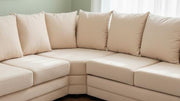 Colosseum Cream Velvet Corner Sofa – view 2