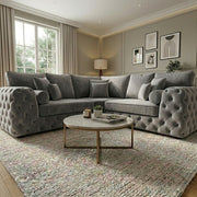 Regency Chesterfield Velvet Corner Sofa – view 5