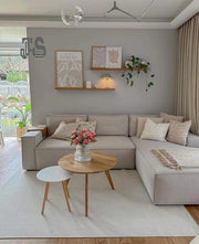 Belgravia Beige Chaise Sofa – view 2