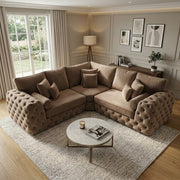 Regency Chesterfield Velvet Corner Sofa – view 4
