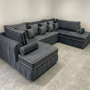 Atrium Large Velvet U Sofa – view 8