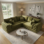 Regency Chesterfield Velvet Corner Sofa – view 2