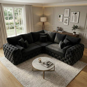 Regency Chesterfield Velvet Corner Sofa – view 8