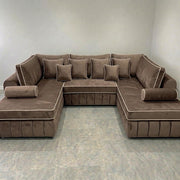 Atrium Large Velvet U Sofa – view 7