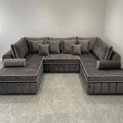 Atrium Large Velvet U Sofa – view 18