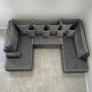 Atrium Large Velvet U Sofa – view 15