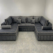 Atrium Large Velvet U Sofa – view 10