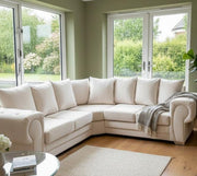 Colosseum Cream Velvet Corner Sofa – view 9