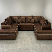 Atrium Large Velvet U Sofa – view 20