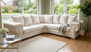 Colosseum Cream Velvet Corner Sofa – view 6