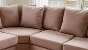 Colosseum Grey Velvet Corner Sofa – view 6