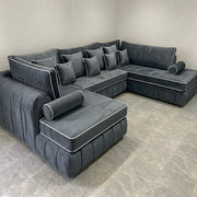 Atrium Large Velvet U Sofa – view 11