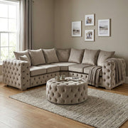 Regency Chesterfield Velvet Corner Sofa – view 9
