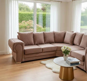 Colosseum Grey Velvet Corner Sofa – view 8