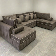 Atrium Large Velvet U Sofa – view 1