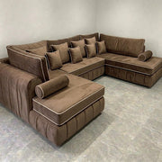 Atrium Large Velvet U Sofa – view 6